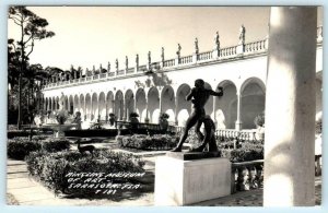 RPPC  SARASOTA, Florida FL ~ Sculpture RINGLING MUSEUM of ART c1940s Postcard