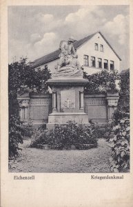 Kriegerdenkmal Military Eichenzell Statue Hesse Antique German Postcard