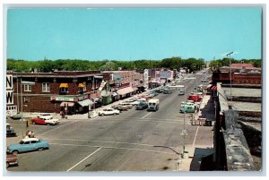 Brookings South Dakota SD Postcard Main Street Center Fertile Region Road c1960