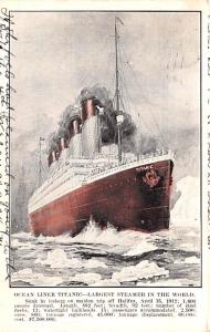 Titanic Ship Cost $7,500,000 Postal Used July 3rd 1912 close to perfect corne...