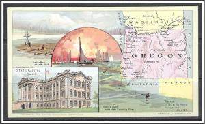 Oregon Youth's Companion Map c1891