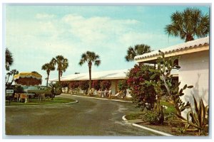 c1960 Gulf Beach Hotel Benjamin Franklin Drive Lido Beach Sarasota FL Postcard