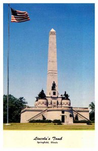 Postcard MONUMENT SCENE Springfield Illinois IL AQ9886