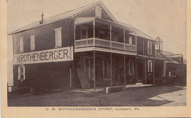 Postcard FM Rothenberger's Store Leesport PA