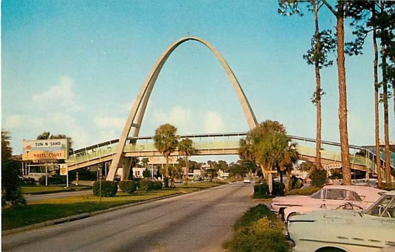 Sun 'N Sand Hotel Court between Gulfport and Biloxi Mississippi MS Chrome