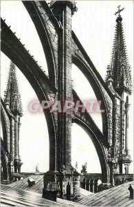 Modern Postcard Cathedral of Reims Apse Arcs buttresses