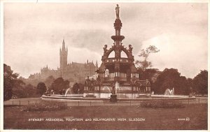 Stewart Memorial Fountain & Kelvingrove Park Glasgow Scotland, UK Unused 