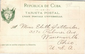 Postcard Cuba Havana Camino del Cerro / Streetcar ~1905 M49