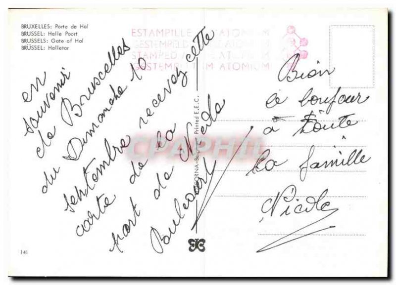 Postcard Modern Brussels Porte de Hal
