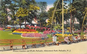 Palisades New Jersey Amusement Park Flower Gardens Vintage Postcard AA59061