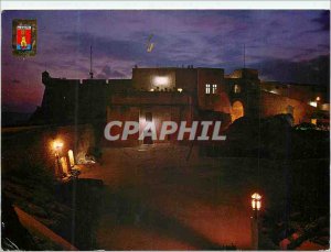 Postcard Modern Alicante Santa Barbara Castle Night View