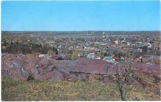 Jasper Knob, An Iron Ore Rock Formation & View of Ishpeming, Michigan MI Chrome