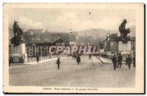 Italy - Italia - Torino - Turin - Ponte Umberto I - silent gruppi decorativi ...