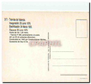 Postcard Modern Tranvías Valencia
