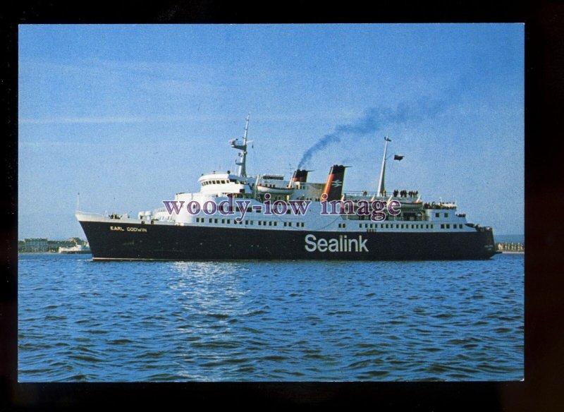 FE2492 - Sealink Ferry - Earl Godwin , built 1966 ex Svea Drott - postcard