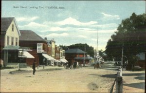 Hyannis Cape Cod MA Main St. East c1910 Unused Postcard