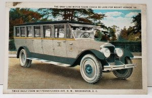 The Gray Line Motor Tours Coach De Luxe for Mount Vernon from DC #2 Postcard C15