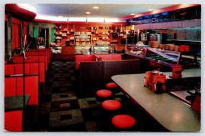 Detroit Michigan Coffee Shop~Red Booths & Bar Seats~Italian Singing Sam's 1950s