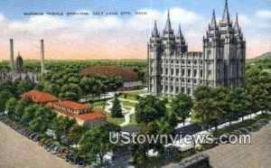 Mormon Temple Grounds - Salt Lake City, Utah UT Postcard
