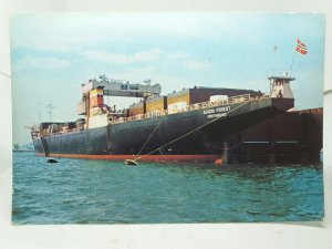 MS Acadia Forest Container Ship Kristiansand Vintage Shipping Postcard