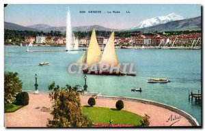 Old Postcard Geneve Switzerland La Rade