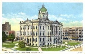 Bloomington, Illinois USA McLean County Court House 1943 postal marking 1943