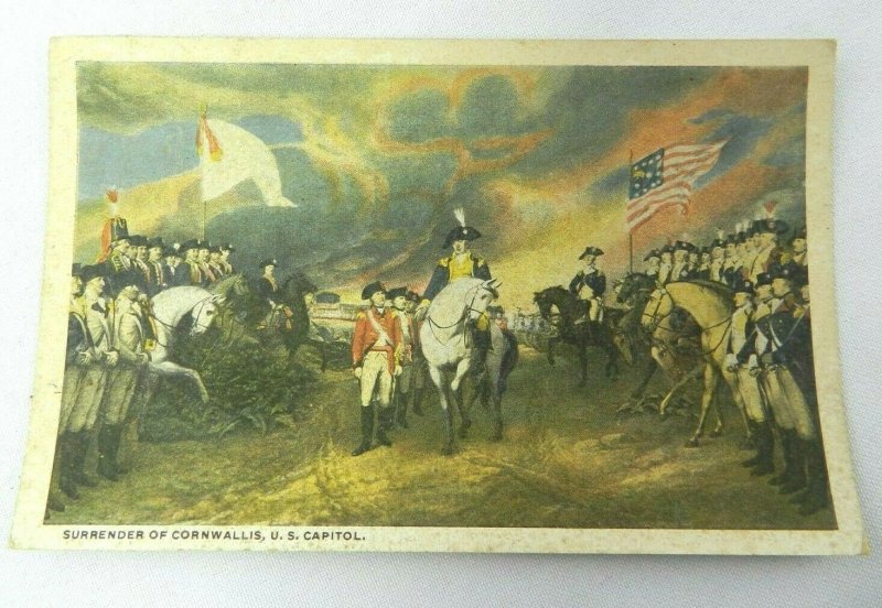 Vintage Postcard Surrender of Cornwallis US Capitol Painting by John Trumbull