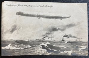 Mint Germany Picture Postcard Zeppelin Air Ship In High Sea