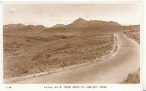 Scotland Postcard - Arran Hills from Brodick - Lamlash Road - Ref X389