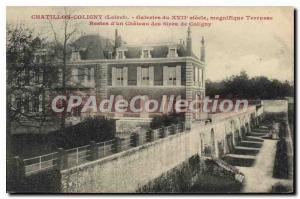 Old Postcard Chatillon Coligny Galleries From XVIIth century Magnificent Terrace