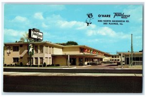 c1950's O'Hare Travel Lodge Hotel & Restaurant Des Plaines Illinois IL Postcard