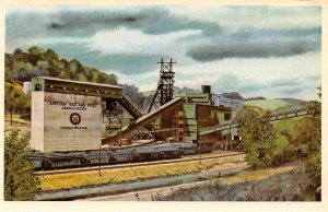 Mine Eastern Gas Fuel Associate P&LE Railroad Grant Town WV Howard Fogg postcard