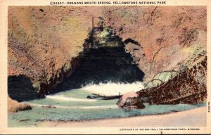 Yellowstone National Park Dragon Mouth Spring 1948 Curteich