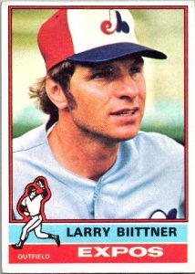 1976 Topps Baseball Card Larry Biittner Montreal Expos sk13430