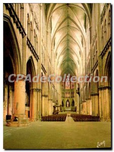 Modern Postcard Metz Moselle Cathedral Nave the Highest of France after the c...