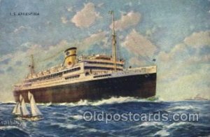 S.S. Argentina Moore - McCormack Lines Ocean Liner Ship Unused crease left to...