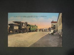 White Mts NH RR Train Station Postcard
