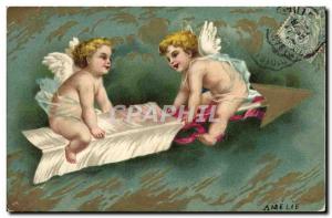 Old Postcard Angels Fancy Fleche Cupid