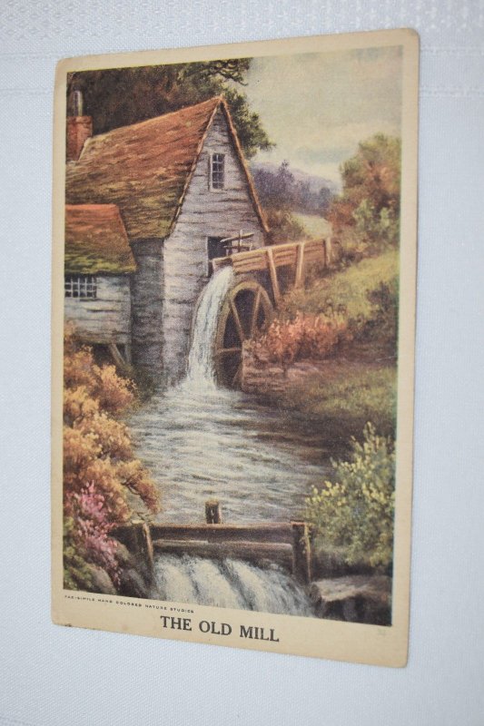 The Old Mill Postcard Facsimile Hand Colored Nature Studies Henry Heininger Co.