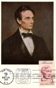 President Abraham Lincoln. First Day Issue, Scott #1114. 1959 Sesquicentennial