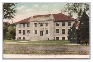 Topeka Kansas Carnegie Library Washburn College Postcard c1910 Postmark