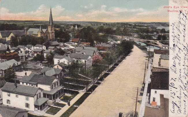 Medina New York - Bird's Eye View - UDB - pm 1907