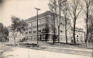 H47/ Sheldon Iowa RPPC Postcard c1920s High School Building