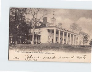 Postcard The Washington Mansion, Mount Vernon, Virginia