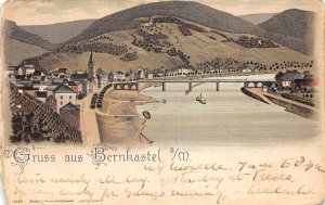 Lot 46 gruss aus bernkastel a m litho germany dampfer mosel stamp