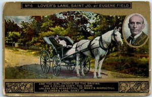 M-30578 Lover's Lane By Eugene Field Love/Romance Greeting Card St Joseph Mis...