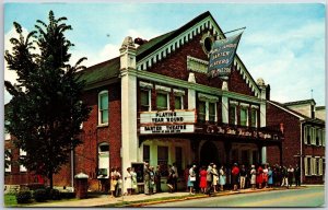 The Barter Theatre Abingdon Virginia Crowd Scene In Building Entrance Postcard