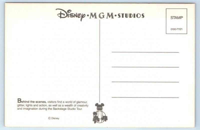 2 Postcards DISNEY MGM STUDIOS, FL ~ Backstage Tour & Water Effects 4x6~1990s
