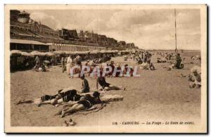 Cabourg - La Plage - Le Bain de Soleil - Old Postcard