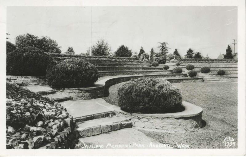 Causland Memorial Park Anacortes Washington WA Ellis 1709 c1951 RPPC Postcard E9